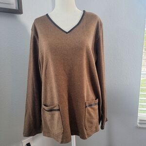 Crazy Hourse brown sweater size Large